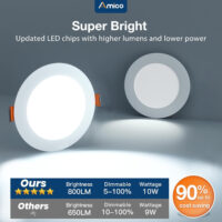 Amico 6" LED Recessed Ceiling Lights - 24 Pack, Dimmable - Image 4