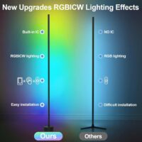 Illuminate Your Space: The Smart RGB LED Corner Lamp with App and Remote Control - Image 6