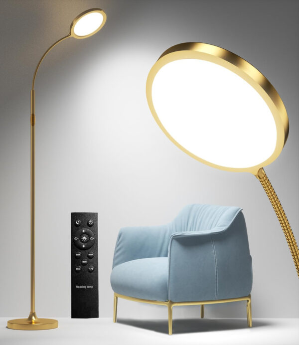 Luckystyle Dimmable LED Floor Lamp with Remote